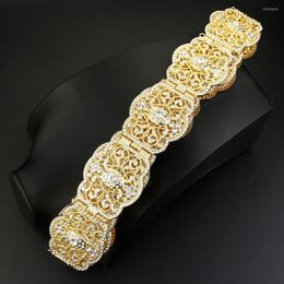 Belts Neovisson Fashion Style Morocco Crystal Women Belt Caftan Wedding Dress Waist Chain Algeira Bride Jewelry Hollow Jewels