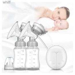 Breastpumps ZK30 Breast Pump Bilateral Milk Pump Baby Bottle Postnatal Electric Milk Extractor Breast Pumps USB Powered Baby Breast FeedL231118