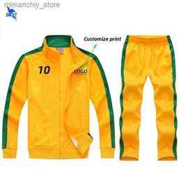 Collectable Autumn Winter Kids Soccer Jerseys Sets Survetent Football Kits Futsal Jackets Men Boys Sports Training Tracksuit Uniforms Suit Q231118