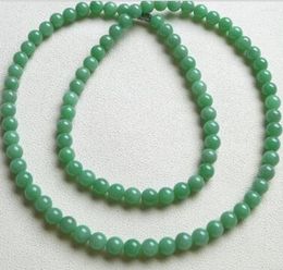 Chains Fashion Jewellery Genuine A Full Green Natural Jade Jadeite Bead Beads Necklace