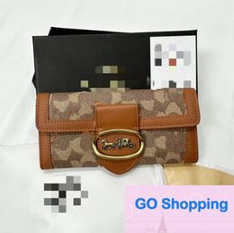 All-match Wallet Vintage Brown Stitching Contrast Color Wallet New Special-Interest Design Presbyopic Spring Summer Trendy Wallets
