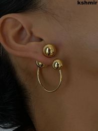 Stud kshmirRetro fashion brand metal style front and back earrings high grade simple women accessories Jewellery gifts 231117