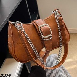 Evening Bags 2022Women's Retro Chain Shoulder Bag Fashion Trending Internet Celebrity Crossbody Bag Internet Celebrity All-Match Underarm Bag