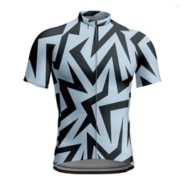 Men's T Shirts Men Cycling Mountain Bike Zipper Clothing Pro Team Jersey Summer Breathable Short Sleeves Bicycle Clothes