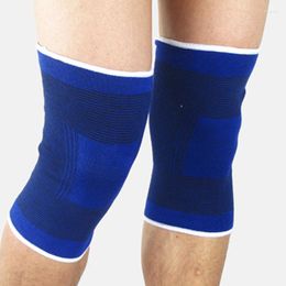 Supporto per il polso 1 paio di cuscinetti elasticizzati per ginocchio blu, tutore per gamba, artrite, fasciatura per caviglia