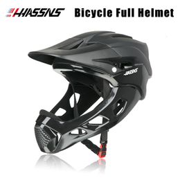 Cycling Helmets HASSNS Mountain Bike OffRoad Integral Full Face Sports Cap Mens Lightweight Size 5862cm 230418