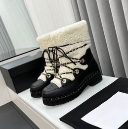 Luxury Design Boots Channel fashion Women's Vintage Decoration Snow Boots Knight Boots Martin Boots Casual Socks Boots