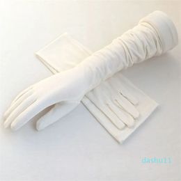 Women Summer Long Cotton Sunscreen Gloves Arm Cotton Half Finger Gloves Cuff Sun Hand Protection AntiUV Driving
