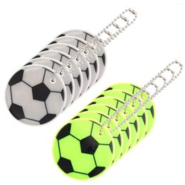 Gift Wrap 12pcs Reflective Soccer Hanging Decor Backpack Charms School Bag Ornament