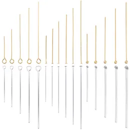 50-100pcs/Lot 15-70MM Stainless Steel Flat Ball Eye Head Pins Gold Silver Plated For DIY Jewellery Findings Making Accessories Jewellery MakingJewelry Findings