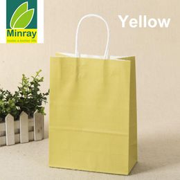 Customized Label printed paper bags With Handles Ideal ,Environment Friendly Bake Gift Bags 16 x 8 x 22 cm Fedex UPS Free