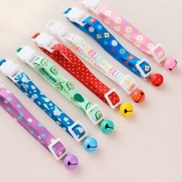 Dog Collars Pet Supplies Colourful Identification Collar Cat Bell Safety Buckle Broken Flowers Fresh Soft Grooming Tool