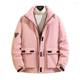 Men's Down Men Winter Parka Plus Size L-5XL Fashion Brand Multi-Pocket Zipper Warm Thick Jacket Male Casual Parkas Coat QQ079