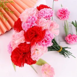 Decorative Flowers 60 Pack Artificial Carnation And Pedicels Wedding Home Table Decor Arrange Fake Plants Valentine's Day Present