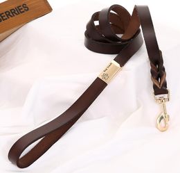 100 Genuine Leather Dog Leash 1220cm 120cm Real Leather Pet Leads Training Leash For Small Medium Large Dogs Pet Products7566916