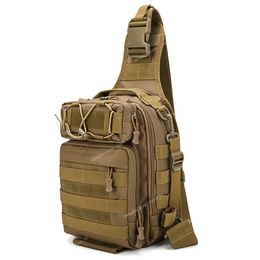 Fishing Climbing Chest Bag Outdoor Tactics Military Multifunction Shoulder Backpack Rucksacks Bag for Sport Molle System Bag HuntingHunting Bags tactical