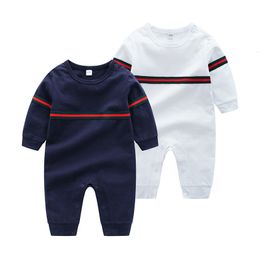 Rompers born Cotton Jumpsuit Spring Baby Boys Girls Long Sleeved Pyjamas For Babies 0-24 Months Old 230418