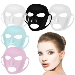 Face Massager 1pc Silicone Mask Cover Reusable Moisturising Lifting Anti Wrinkle V Shape Firming Gel Sheet Ear Fixed Skin Care 230418