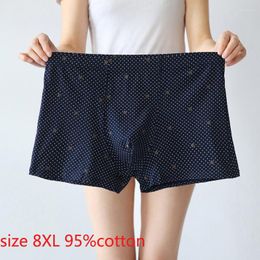 Underpants Cotton 95%Pure Arrival Mid Male Waist Loose Comfortable Super Large Mens Underwear Boxers Plus Size 8XL