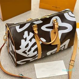 Designer Men 45 Duffel Bag Monograms Canvas Pattern Flowers Printing Luggage Handbag Lady Outdoor Airport Travelling Bags