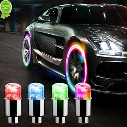 New 4 Pcs Lights Auto Wheel Tire Tyre Air Vae Stem LED Light Cap Cover Accessories For Bike Car Motorcycle Waterproo