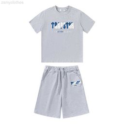 Men's T-Shirts TMTB Trapstar 2023 Spring Summer Men Women T Shirt Towel Embroidery Hip Hop High Street Casual Short Sleeve Shorts Suit