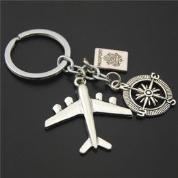Airplane Keychain Aircraft Airplane Model Keyrings Car Keychain Cool Boy Men's Gift Jewelry Travel Keyring Friendship Best Friend Jewelry DIY Handmade