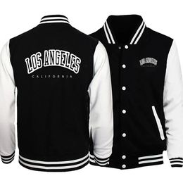 Mens Jackets Los Angeles California Vintage Letter Loose Fashion Baseball Uniform Outdoor Bicycle Travel Coat Jacket 231118