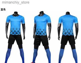 Collectable NEW Design Men Adults Soccer Jerseys Sports Training Set Ma HIGH QUALITY Football Uniform RUNNING SHIRTS Q231118