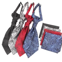 Double Layer Tie Men Jacquard Necktie Suits Ties Banquet Wedding Business Party Knot Bowtie Fashion Clothes Accessories Gifts