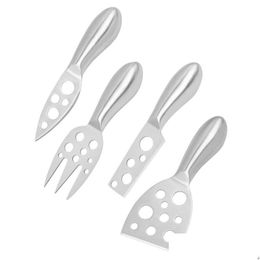 Cheese Tools 4Pcs/Set Stainless Steel Sier Knives Set Cutlery Kitchen Gadgets Baking Lx3559 Drop Delivery Home Garden Dining Bar Dhztg