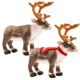 Christmas Decorations Christmas Reindeer Doll Simulation Elk Deer Doll Plush Toy Pillow Home Decor Ornaments Gift Christmas Decorations Year 2024 231117
