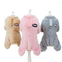 Dog Apparel Winter Jumpsuit For Dogs Four Legs Warm Pet Clothes Small Down Overalls Chihuahua Pug Flannel Soft Costume