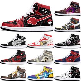 DIY classics Customised shoes sports basketball shoes 1s men women antiskid anime loafers Versatile fashion figure sneakers 36-48 393865
