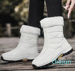 Women Boots Star Shoes Platform Chunky Martin boot fluff shoes Leather Outdoor Winter Fashion Non-Slip Wear fur shoe