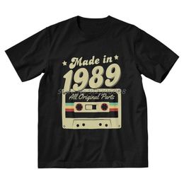 Mens TShirts Made In 1989 All Original Parts Tshirt Men Novelty T Shirt Short Sleeve Cotton Birthday Anniversary Tees Tops Streetwear 230417