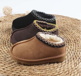 Kids Toddler Tasman Slippers uggies braid Tazz sandals Baby Shoes Chestnut Fur Slides Sheepskin Shearling Classic Ultra Mini Boot Winter Mules australia DF279