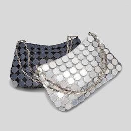 Evening Bags Fashion Sequins Women Shoulder Shinny Metallic Lady Handbag Designer Luxury Party Purse Sparkle Crossbody 2023