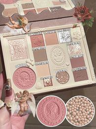 Eye Shadow Colour relief eye shadow board multifunction fluorescent powder blusher makeup palette brown milk tea niche women 231117