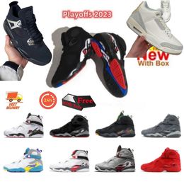 2024 New 8S Playoffs Winterized Aqua Basketball Shoes 11s low space jam Craft Ivory 13S Blue Grey Wheat sneakers trainer with box