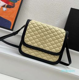 Designer-Patchwork Bag Sheepskin Crossbody Shoulder Bags Women Calfskin Shoulder Messenger Bag Fashion Letter Handbags Purse Simplicity Diamond Latt