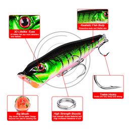 Hot Selling Popper Lure Topwater Bait 93mm 12.5g Fishing Bait Hard Bait Artificial Wobblers Plastic Fishing Tackle FishingFishing Lures wobblers fishing lures