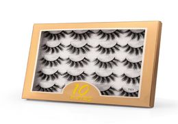 10 pairsset mink false eyelashes natural long Thick fake 3d volume soft lashes eyelash extension with box7988469