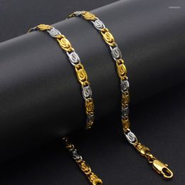 Chains Anietna 6mm Gold Silver Colour Hip Hop Exquisite Necklace For Women Men Choker Snail Link Chain Design Jewellery Party Gift