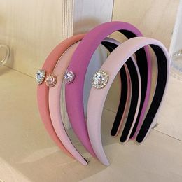 High-grade Rhinestone Sponge Cute Headbands Fashion Hair Accessories For Women Trend Fine Side Hairband Hair Band Girl Headwear