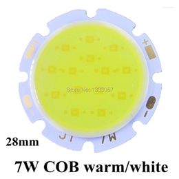 50PC/lot 7W Round COB Super Bright LED SMD Chip Light Lamp Bulb