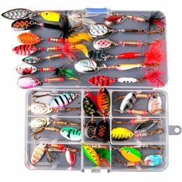 fishing lure set spinnerbait wobbler metal baits spoon lures isca artificial free with box hard lure spinner bait FishingFishing Lures box fishing lures set