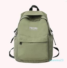 Outdoor Bags Woman Backpack Solid Colour College Student Rucksack Fashion Large Capacity Nylon Adjustable 25 Simple For Teenage Girls Boys