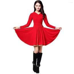 Stage Wear Performance Women Dance Dinner Dress Salsa Costume Sleeveless Ballroom Competition Fashion Girls Latin Dresses