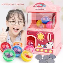 Other Toys Children s electric gashapon machine coin operated candy game early education learning play house girl gift 230417